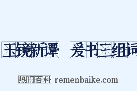 玉镜新谭·爰书三组词是什么意思的图片